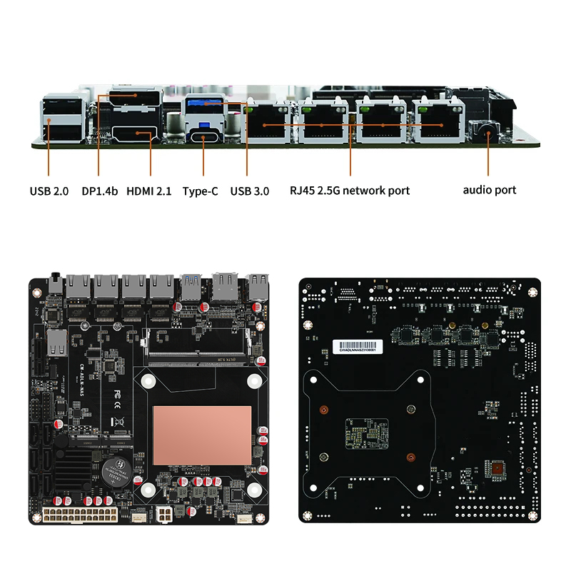 Bộ NAS Bo mạch chủ ITX N150 Al - đánh giá và giá Nas Motherboard 8 Sata Mini Itx